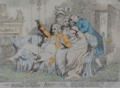 After James Gillray (British 1756-1815) a modern limited edition reproduction satirical print,