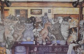 After Zoe Stokes (British b.1950) a colour print 'Last Orders' a modern comical take on