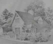 Ian Campbell (contemporary) pencil sketch 'Wilson House Ashton-with-Stodday, Lancaster' signed and