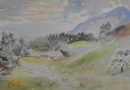Margaret Pierpoint (British 20th/21st century) watercolour, entitled 'Spring In The Lake District'