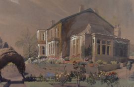 William Heaton Cooper (British 1903-1995) watercolour on coloured paper, Rocklands, Grange-Over-