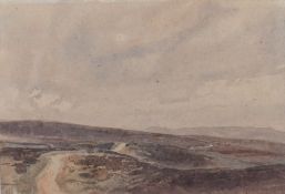Oliver Hall R.A (1869-1957) watercolour 'Shap Fells', signed lower left, within a stepped card