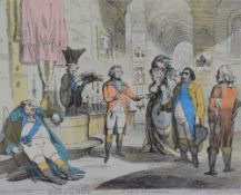 After James Gillray (British 1756-1815) a modern limited edition reproduction satirical print,