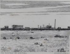 Alfred Wainwright (British 1907-1991) original pen and ink sketch, entitled 'The Estuary At