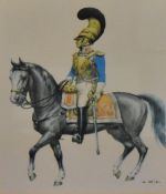 After Wolfgang Tritt (German 1913-1983) a set of four European military colour prints, mounted,