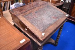 A 19th Century rosewood davenport (af)