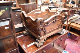 A Victorian mahogany cellarette/wine cooler with lead lining to base