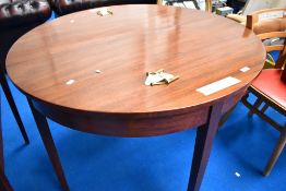 A pair of 19th Century mahogany D end tables, forming circular dining table