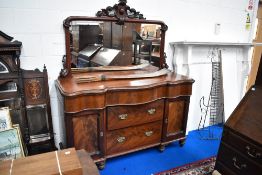 A 19th Century mahogany mirror back sideboard, width approx. 147cm