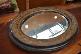 A Victorian oval wall mirror, approx. 54cm