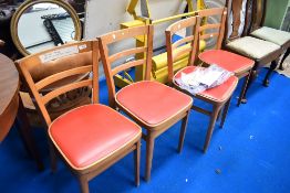A set of four vintage kitchen chairs