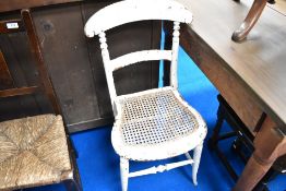 A 19th Century cane seated bedroom chair
