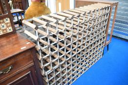 Two metal and wood wine rack, 65 bottle each