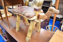 A traditional camel stool