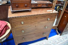 A 19th Century mahogany chest of three drawers