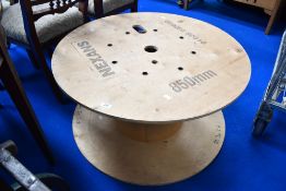 An industrial cable reel, diameter approx. 85cm