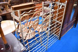 A metal wine rack, 120 bottle