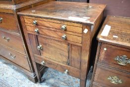 A Georgian mahogany gentlemans wash stand/dressing table with some later fittings