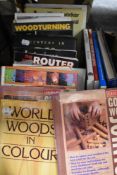 A selection of wood working, turning and crafting reference books.