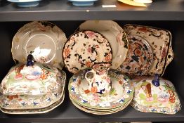 A collection of early 20th century and later Mason's wares including Mandalay, Ironstone and