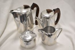 A vintage Newmaid stainless steel tea set.