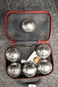A set of OBUT metal garden bowls.