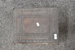 A large Victorian leather bound family bible, appointed to be read in Churches.