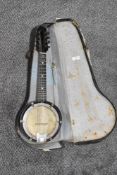 A vintage Mandolin marked , W ALLISOSTRO ZITHER MANDOLINE