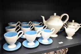 An early 20th century French Monica Ceram Vallauris design studio pottery tea service for twelve