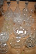 A selection of cut glass and Crystal, including Stuart tumblers, Waverley water glasses, Thomas Webb