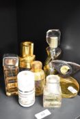 A selection of vintage ladies perfume bottles with contents, Yves Saint Laurent, Boss and Paul