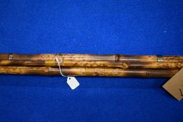 A Milwards vintage 12ft Bamboo 3 pc sea fishing rod