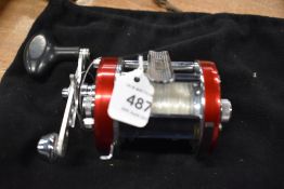 An Abu Garcia Ambassadeur 6500 C3CT Mag Hi Speed fishing reel in soft pouch