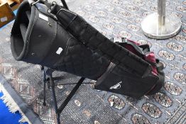 A Free standing carry golf bag marked Meridian
