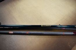 Two fly rods A kassnar 9.5ft 2pc #7-8 graphite and a Leeda rimfly concept 2pc 10ft #7-9