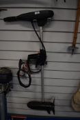 A 12v electric outboard trolling motor. Motorguide Thruster 54lbs