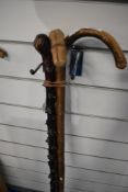 Three unusual walking canes