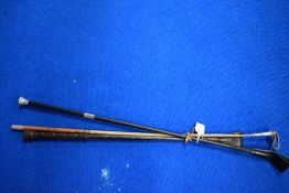 3 part leather riding leather crops