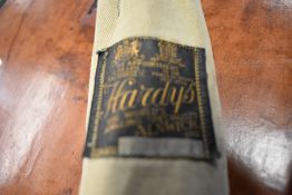 A Hardy split cane 3pc 9ft Palakona 'gold medal' with spare tip in original sleeve
