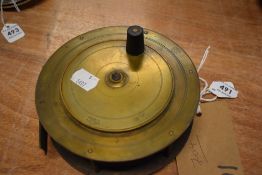 A Large 6 inch Brass Sea reel by Robertson of Glasgow in good order