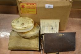 A Hardy fly/ cast wallet containing mostly salmon flies another large cast wallet containing vintage