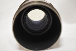A collection of five lenses including Carl Zeiss 85mm Sonnar, a Taylor Hobson 1 inch Serital, P