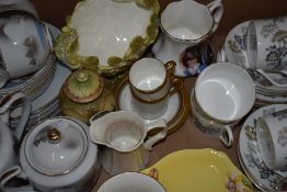 Two part tea services one being Coalport 'Camelot' and the other an Oriental style eggshell with