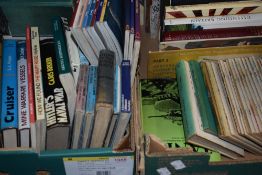 Two cartons of books of military interest including Navy and Infantry interest.