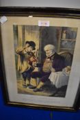 A late 19th/early 20th century coloured print 'The Best Jug To Fetch Beer In' after Richard