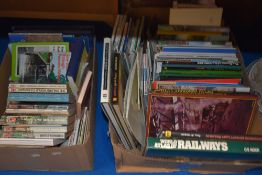 Two cartons of railway interest books including Paul Atterbury 'Discovering Britain's Lost Railways'