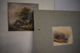 Two 19th century watercolours, landscapes, one entitled 'Studies From Nature 1820 No1' the other
