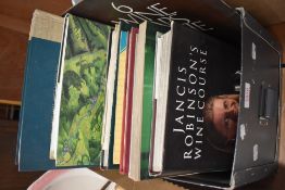 A small collection of alcohol related books including Jancis Robinson's Wine Course, The