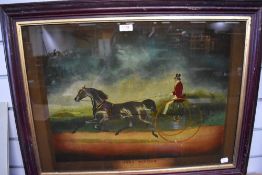 After William .J. Shayer (British 1787-1879) 'Lord William' coloured trotting/carriage engraving,