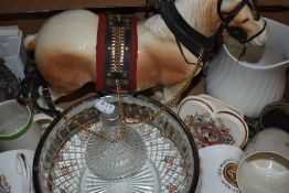 A Shire horse study, a small selection of commemorative ware etc.